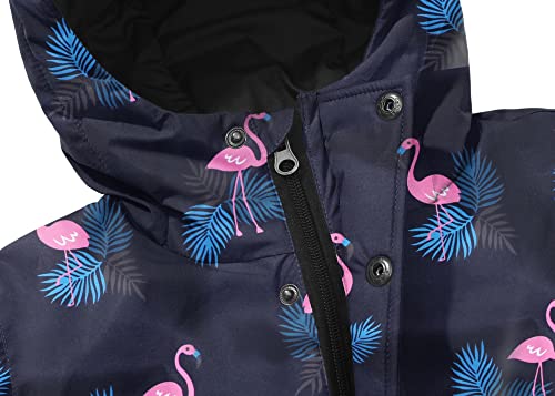 Spmor Boys Girls Waterproof Ski Jacket Hooded Snowboard Coat Windproof Winter Snow Outwear Blue Bird Medium — view 4