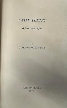 Hardcover Latin Poetry, before and After Book