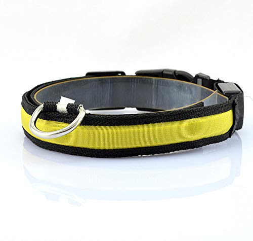 Vi.yo LED Collar de Perro Collar Reflectante con luz LED Collar Para Mascota con luz de Noche Para Perros Pequeños Medianos Grandes