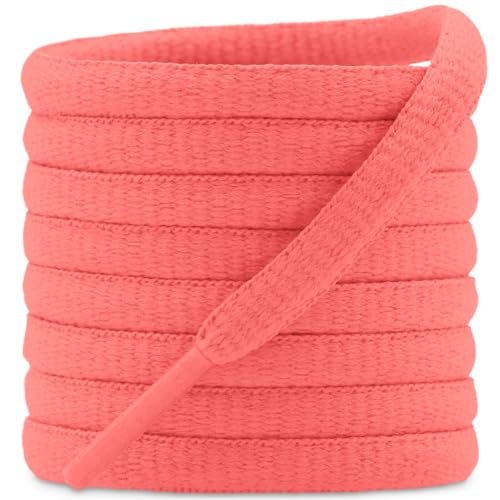Image of DELELE 2Pair Oval Shoes laces 42 Colors Half Round 1 /4 inchAthletic ShoeLaces for Sport /Running Shoes Shoe Strings