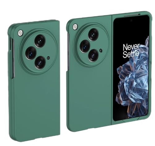 GIOPUEY Cover Compatibile con OnePlus Open, Materiale PC Rigido Custodia, Comodo e Liscio al Tatto Case,Antiurto, Anti-Impronta - Dark Green