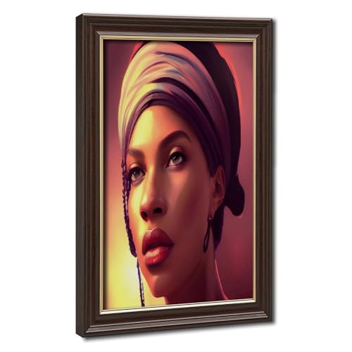 Toile Marie Laveau de qualité supérieure, décoration murale d'art avec cadre en bois