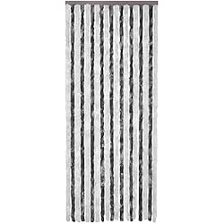 Mosquiteras Para Puertas De Autocaravanas vidaXL Cortina Mosquitera Extraíble Puerto contra Insectos Moscas Mosquitos Casa Móvil Caravana Verano Gris y Blanco Chenilla 56x200 cm