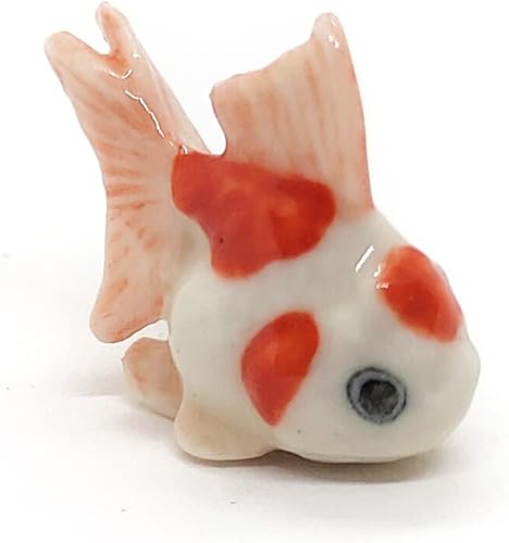Miniatura 5 de Figura miniatura de cerámica de  de alto, pez dorado bebé, animales pequeños, recuerdos de porcelana, decoración coleccionable