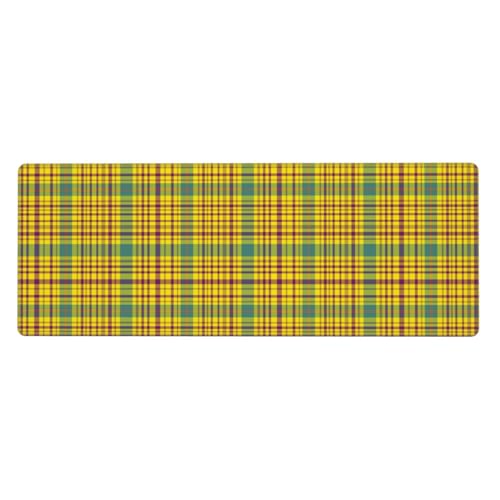 Tapis de souris de jeu grand format caoutchouc pour clavier PC gamer jaune