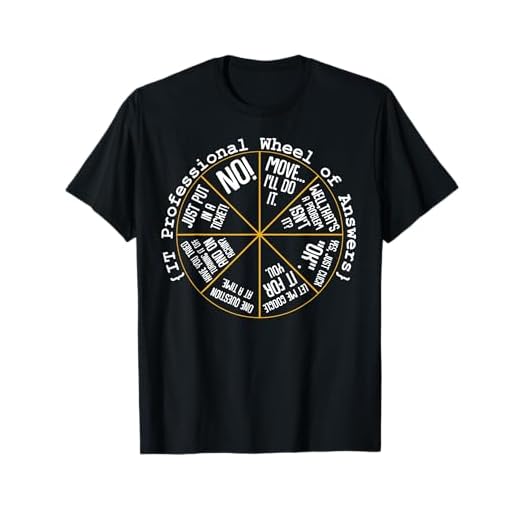 IT Professional Funny Wheel Of Answers Tech Mitarbeiter Job T-Shirt