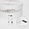 AKTIVE Ventilateur Sans Fil, Compact Pliable, 19,7X19,7X19,7X97,5 cm, 4 Modes d'Air, Durée 2-6 Heures, Tube Télescopique 36-83 cm, Chargeur Usb Inclus, Rechargeable en 4,5 H