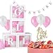 Baby Shower Decorations for Girl | Baby Blocks Decorations for Baby Shower | Baby Shower Party Favors | Baby Shower centerpieces for Girls | Gender Reveal Party and Baby Box Decorations with Balloons