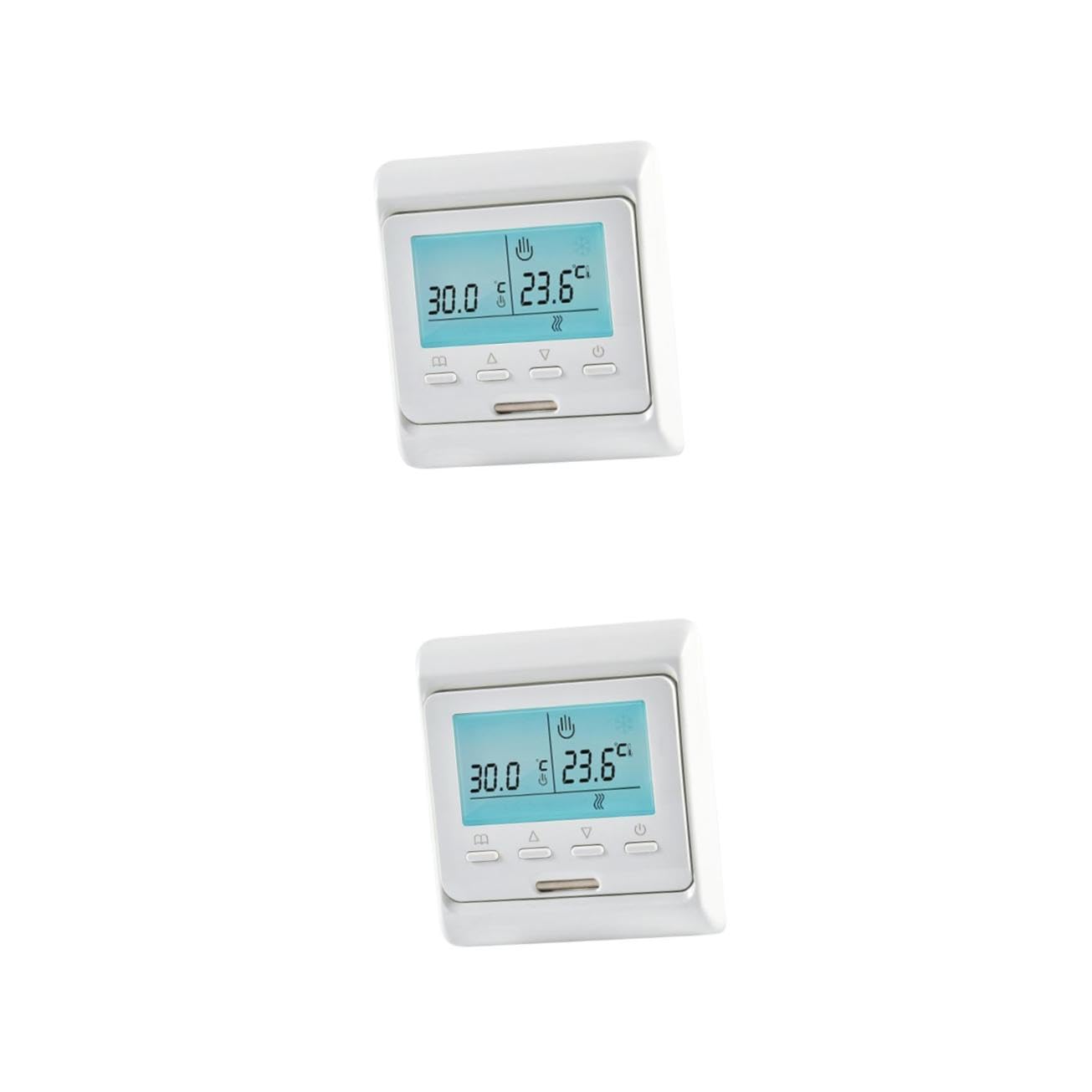 Mipcase 2stücke LCD Programmierbares Digitales Thermostat Für Fußbodenheizung Intelligente Temperaturregelung Für Wohn Und Gewerbebauten Anti-störfunktion Manuelle Und Programmierbare