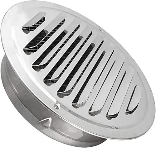 Lüftungsgitter 75mm Edelstahl Abluftgitter für Kamin Küche Badezi...