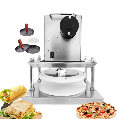 UMJIGF Electric Pizza Dough Press Machine 2000w Commercial Electric Rolling Pin Pizza Forming Machine Pizza Paste Making Tool for Pressing Pizza Pancakes,25cm,25cm