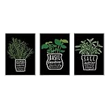 zhengchen Impression sur Toile Peinture sur Toile Plante en Pot et Lettres Art Mural Photos Affiches et Impressions Nordiques Salon Décor à la Maison 40x60cm / 15.7'x23.6 x3 No Frame