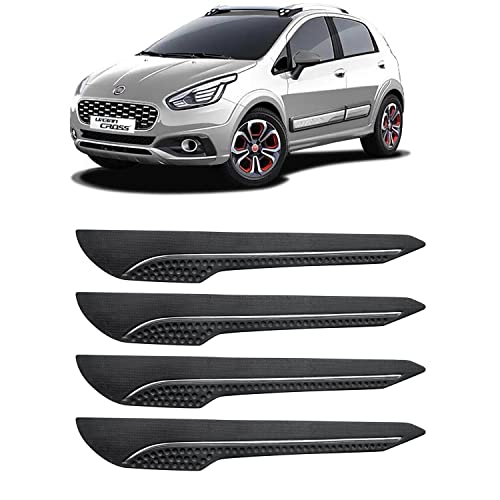 Image of AOSIS-Car Bumper Protector /Bumper Guard for Fiat Urban Cross 2020 with Single Chrome Stripe (4-Pcs)