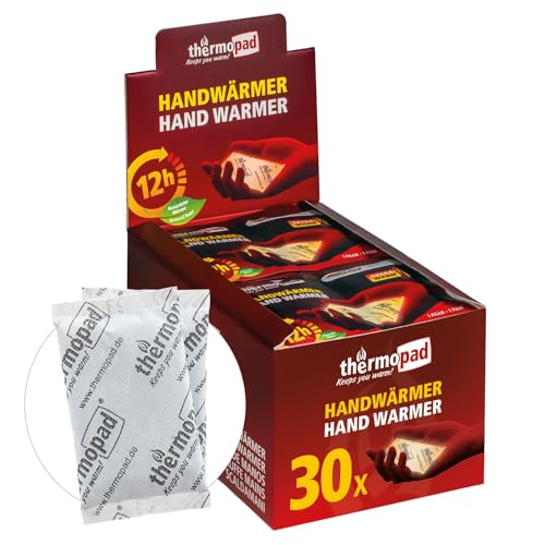 THERMOPAD Chauffe-Mains – L'ORIGINAL : 5, 10 ou 30 Paires de chaufferettes pour jusqu'à 12 Heures de Chaleur...