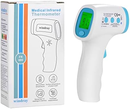 Non-Contact Infrared Forehead Thermometer for Baby and Adults,No Touch Instant Read Digital Infrared Thermometer Gun with Fever Alarm, Touchless Kids Thermometer, Instant Accuracy Readings