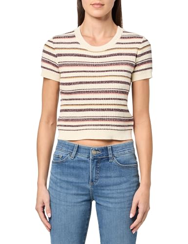 Image of Unionbay Women's Kensington Stripe Short Sleeve Crewneck Sweater