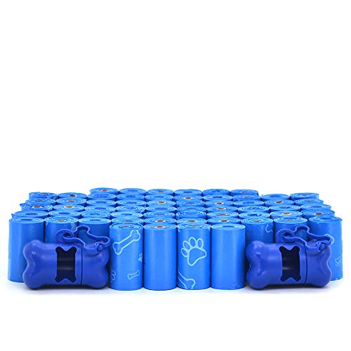 Image of Best Pet Supplies Dog Poop Bags for Waste Refuse Cleanup, Doggy Roll Replacements for Outdoor Puppy Walking and Travel, Leak Proof and Tear Resistant, Thick Plastic - Blue (Unscented), 900 Bags
