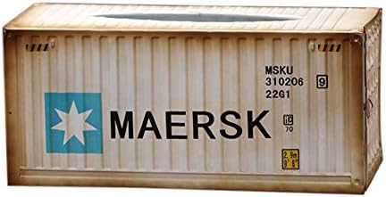Fanchuang Metal Retro Tissue Box Cover Case Industrial Style Decor (White Maersk)