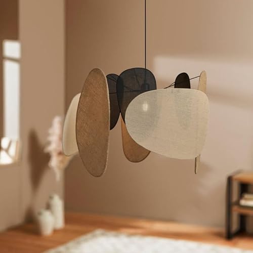 Ostaria Suspension lin et jute Almeria beige, noir et marron – vue 3