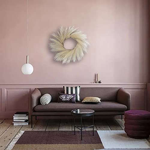 30 Inch Faux Boho Pampas Wreath Artificial Pampas Grass Wreath For Front Door Summer Front Door Wreath Blossom Cluster Flower Farmhouse Wreath On Grapevine For Wall Window Decoration Home Décor #TOP3