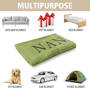 Nana Gifts, Gifts for Nana, Grandma Birthday Gift, Grandma Blanket from Grandkids, We Love You Blanket for Mothers Day Christmas 60" x 80", Grass Green Nana Gifts Gifts for Nana Grandma Birthday Gift Grandma Blanket from Grandkids We Love You Blanket for Mothers Day Christmas 60 x 80 Grass Green