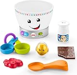 Fisher-Price Baby Learning Toy Laugh & Learn Magic Color Mixing Bowl with Pretend Food Music & Lights for Infants Ages 6+ Months