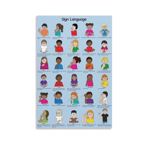 CZOURPVU Baby Sign Language Poster Must Know Baby