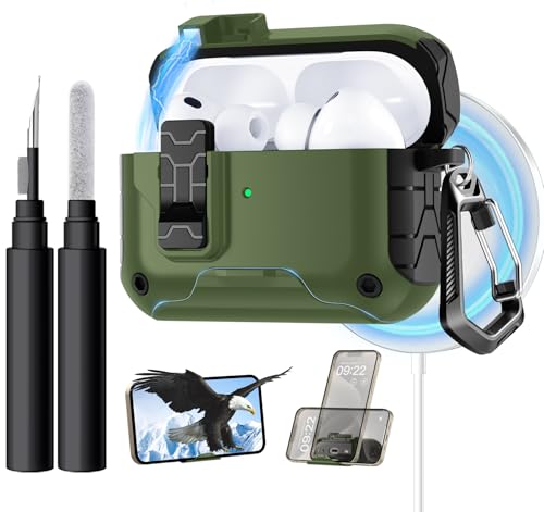 Lerobo for AirPods Pro 3 Case Cover with Secure Lock & Phone Stand