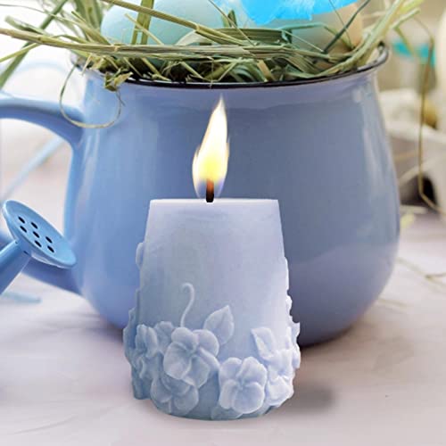 Candle Making Molds Flower Basket Candle Mold,Silicone Rattan Flower Resin Mold Candle Silicone Mold，Reusable Candle Moulds 3D Candle Making Hexagon Cylinder Candle Molds Silicone #TOP5