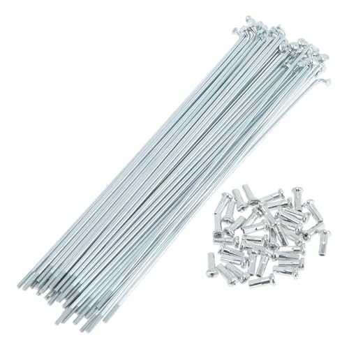 Specifiche dei raggi: Dimensione filettatura raggi: 14G; Materiale raggi: acciaio al carbonio zincato; Colore raggi: tonalità argento; Diametro raggi: 2 mm / 0,08