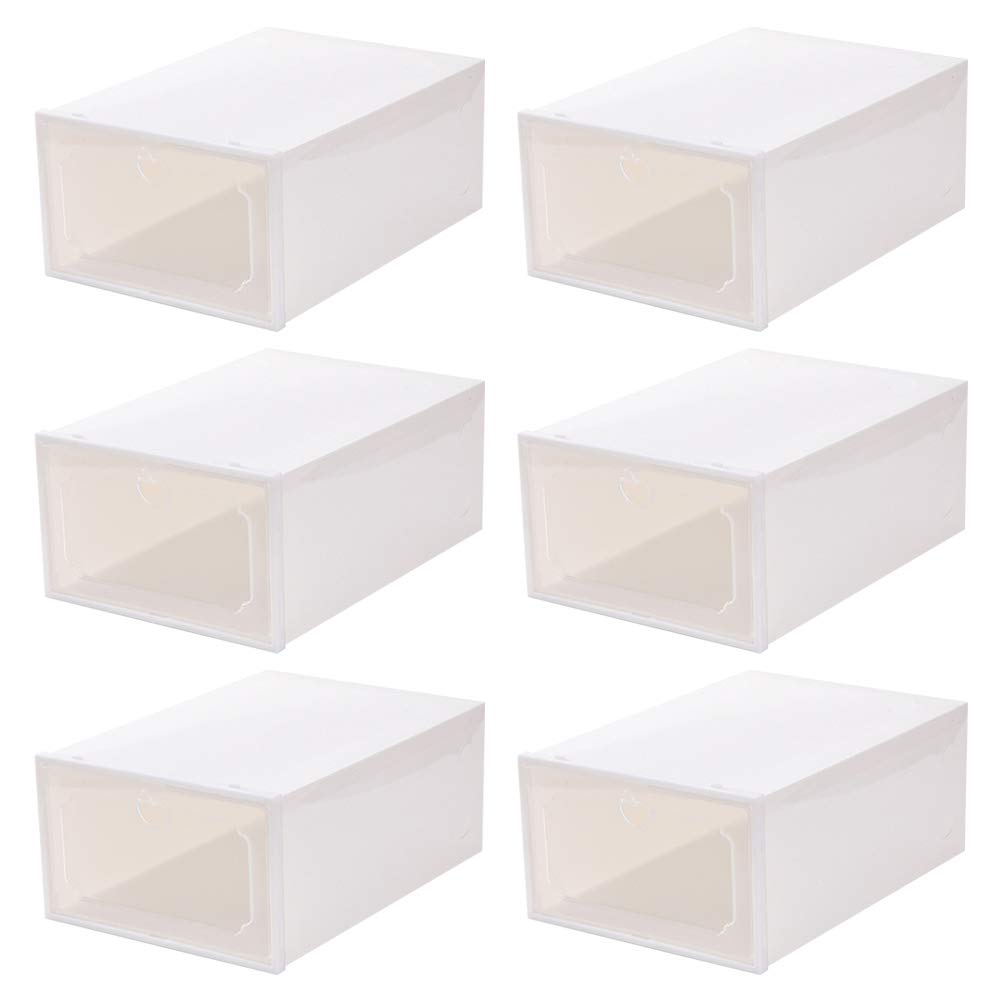 Boîtes à chaussures en plastique transparent STOBAZA lot rangement empilable