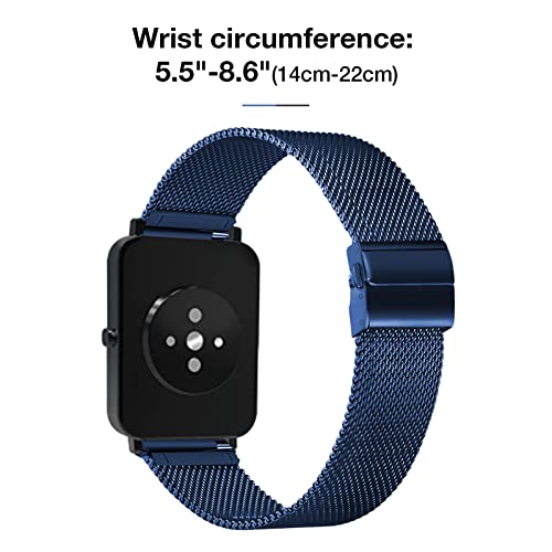 YHC 20mm Strap for Amazfit Bip/Bip U/Bip U Pro/Bip S/Bip Lite,Watchband Bracelet Wacth Strap Compatible with Amazfit GTS/GTS 2/GTS 3… (Blue) - Image 4