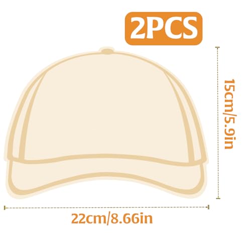 Image of 2Pcs Trucker Cap Patch Template Trucker Hat Patches, Hat Patches Patch Board Patches for Hats, Hat Patches Wooden Trucker Cap Template is Suitable for Creating Stylish and Personalized Hats