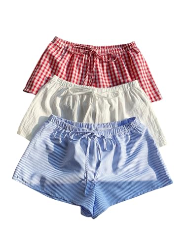 Image of SOLY HUX Women's Summer Shorts 3 Packs Casual Comfy Shorts Sets