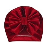 Qiansail Baby Toddler Girls Kids Velvet Hat Big Bow Hairband Headband Turban Head Wrap Cap Hair Acce