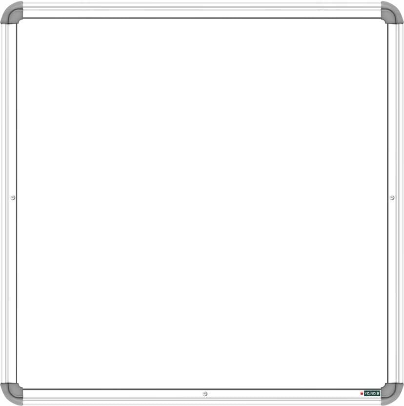 Image of Non-Magnetic 1X1 Feet Double Sided White Board & Chalkboard Both Side Writing Boards, One Side Whiteboard Marker & Reverse Side Chalkboard Surface - Pack of 1 Piece
