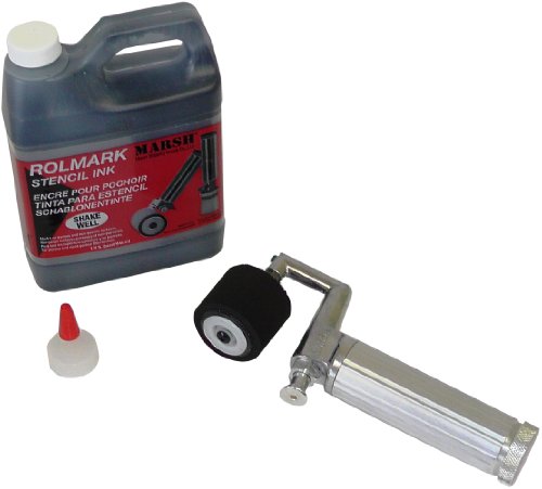MARSH - RFR200F-30 Fountain Roller Kit with Full 3” Length Roller and 1 qt. Black Rolmark Stencil Ink