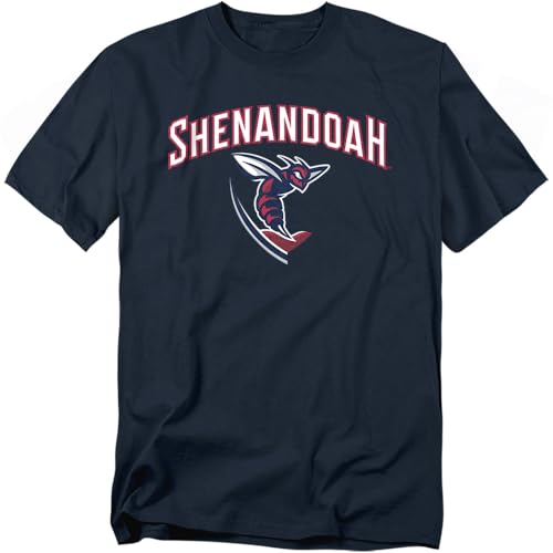 LOGOVISION Shenandoah University Arch Logo Unisex Adult T Shirt, Navy, 5X-Large