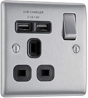 BG Electrical Cztery włączniki światła, polerowany chrom, 2-drożny, 10AX