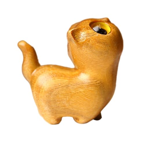 Statue chat en bois pour decoration de table et centre de table