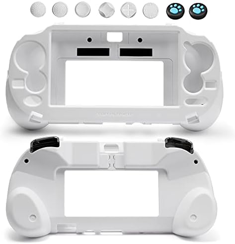 CHENLAN L2 R2 Trigger Hand Grip Shell Controller Protective Case for Playstation PS Vita 1000 （White）