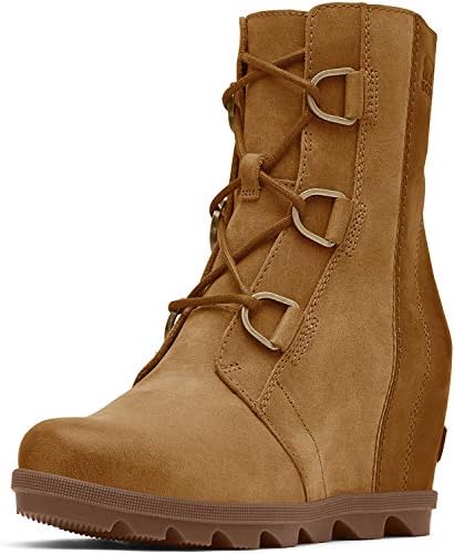 Sorel Womens Joan Of Arctic Wedge II Shearling Closed Toe Leather Boots - Camel Brown - 9.5