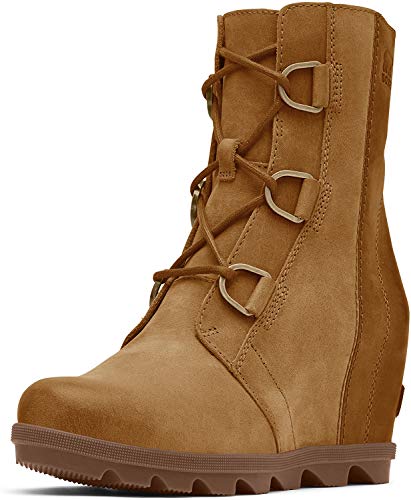 Sorel Womens Joan Of Arctic Wedge Ii Shearling Closed Toe Leather Boots - Camel Brown - 9.5 #TOP3