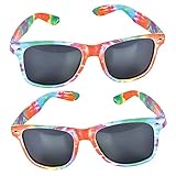 ArtCreativity Tie-Dye Color Frame Sunglasses for Kids, Set of 2, Cool Birthday and Pool Party Favors...