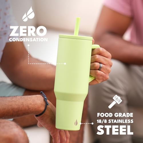 Image of Elemental Spill Proof 40oz Insulated Tumbler with Handle & Straw Travel Mug
