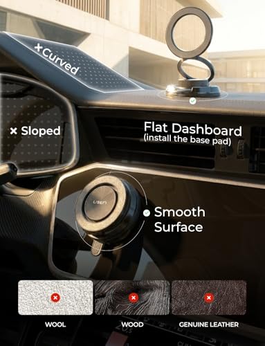 LISEN All-Metal Magnetic Car Mount with Nano-Gel Suction — view 7