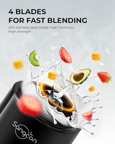 Mini Blender Smoothie Portable Sangcon avec 2 Bouteilles Tritan 600ml - 5