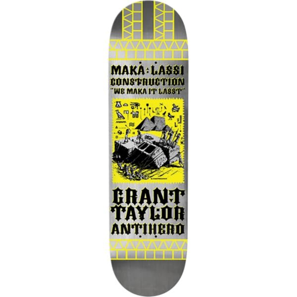 Anti Hero Skateboards Grant Taylor Makalassi Construction Skateboard Deck DBX - 8 5 x 31 85