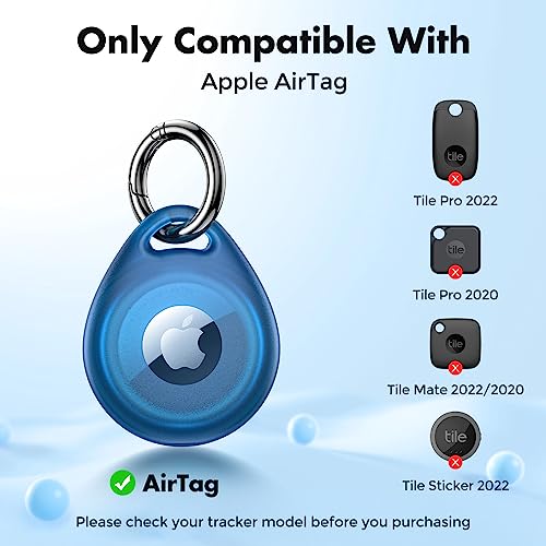 Image of UNBREAKcable AirTag Holder, [4-Pack] IPX8 Waterproof AirTag Keyring Cover Case for Apple AirTag, Full-Body Covered AirTag Holder for Pet Collar, Keys, Bags