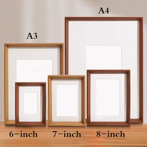 Cadre photo double vitrage flottant transparent et multicolore